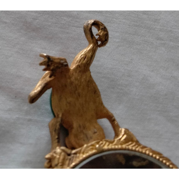 Frog Jeweled Pendant Hand Two-Sided Vintage Mirror main image 6